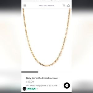 Melinda Maria Gold Baby Samantha 15"- 18" Chain Necklace Perfect for Everyday!